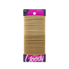 Goody Ouchless Women's Braided Elastics, Blondes, (32 CT Total/Pack of 1) 4MM for Medium Hair