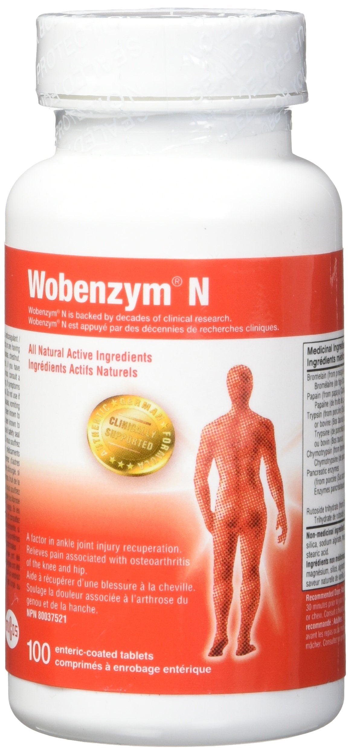 Wobenzym N e-Tabs, 100 Count