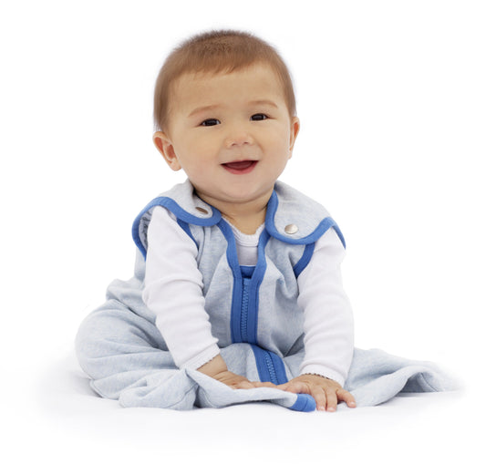 Baby Deedee Sleep Nest Lite Baby Sleeping Bag, Large, 18-36 Months, Heather Blue