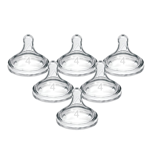 Dr. Brown's Options+ Wide-Neck Baby Bottle Nipple, Level 4 (9 Months+), 6 Count