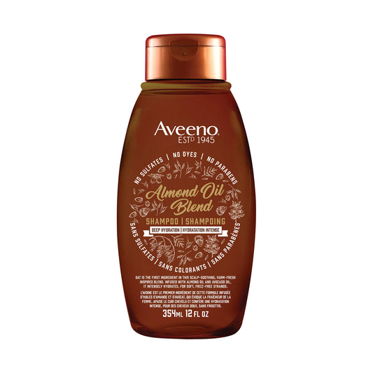 Almond Oil Blend Sulfate-Free Shampoo with Avocado Oil for Intense Hydration, Deep Moisturizing Shampoo for Thick, Curly, Frizzy or Coarse Hair, Paraben & Dye-Free