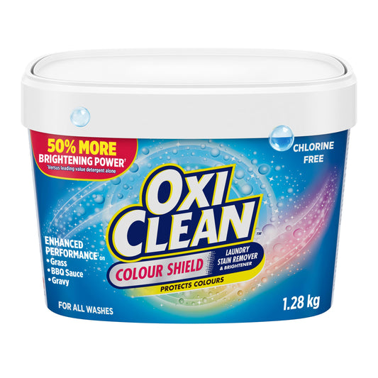 OxiClean Colour Shield Versatile Laundry Stain Remover Powder, Sweat Stains, Pet Odor, Smelly Socks and More - Colour Safe, Chlorine Bleach Free, 1.28 kg