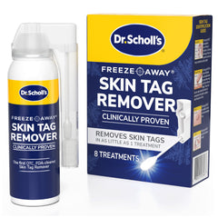 Dr. Scholl's Freeze Away Skin Tag Remover Kit, 8 ct – Completely removes Skin Tags in As Little As 1 Treatment, FDA-Cleared & Clinically Proven At-Home Removal, Easy 1-Handed Action, Permanent Results