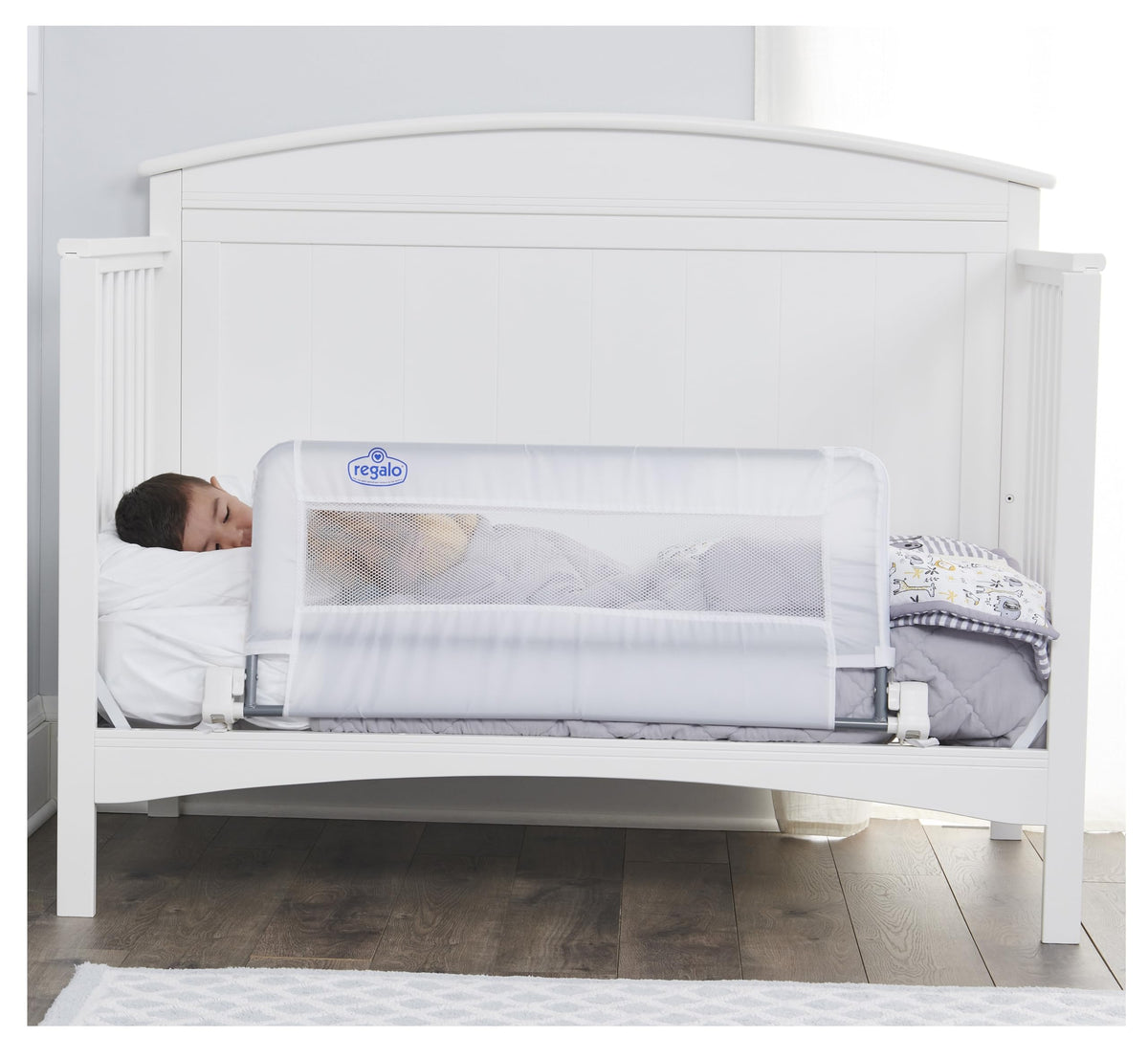 Regalo Swing Down Crib Rail, with Reinforced Anchor Safety System