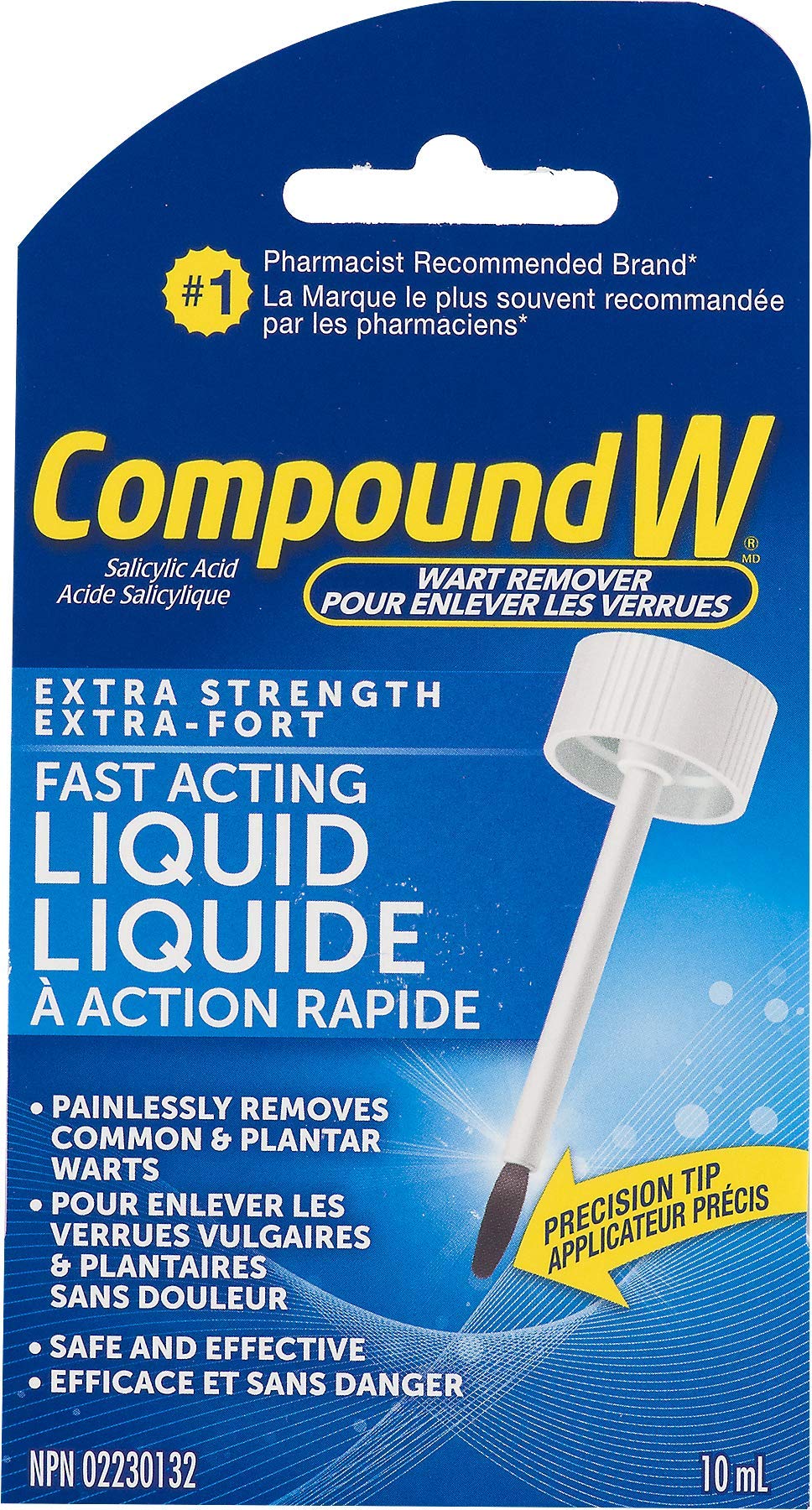 Compound W Wart Remover, Extra-Strength Fast Acting Liquid Salicylic Acid - 10ml - For Common/Plantar Wart Removal