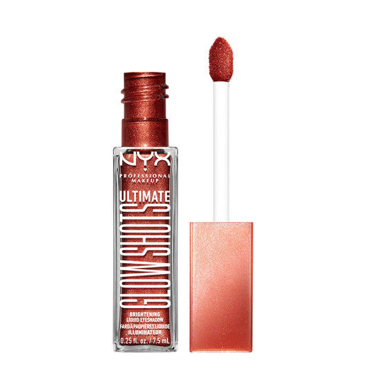 NYX PROFESSIONAL MAKEUP, Ultimate Glow Shots, Liquid Eyeshadow, 12hr wear - CLEMENTINE FINE