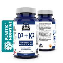 Summit Supplements Vitamin D3 K2 Softgels - 180 Softgels 180-Day Supply, 1000 IU D3 & 120 mcg K2 MK-7 - Bone & Teeth Support with Vitamin D - Enhanced Absorption With MCT Oil - Immune System Wellness