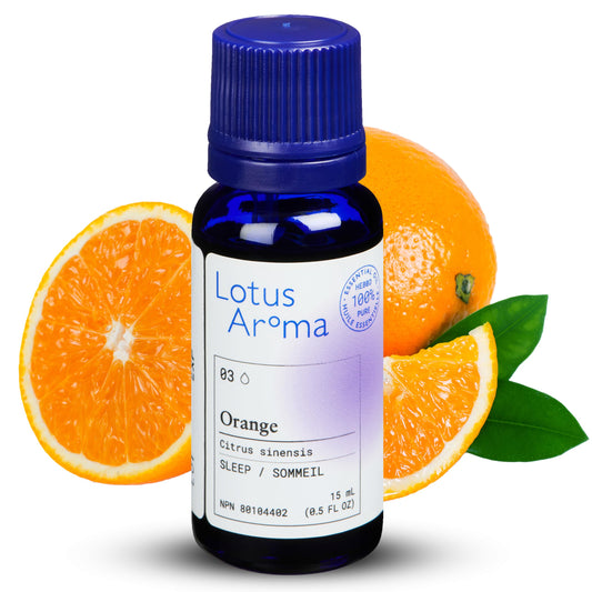 Lotus Aroma Premium Grade Orange Essential Oil, 100% Pure & Undiluted, Relaxing Scent, Natural Essential Oil For Humidifier, Aromatherapy Oil, Fragrance Oil - Huile Essentielle 0.5oz (15ml)