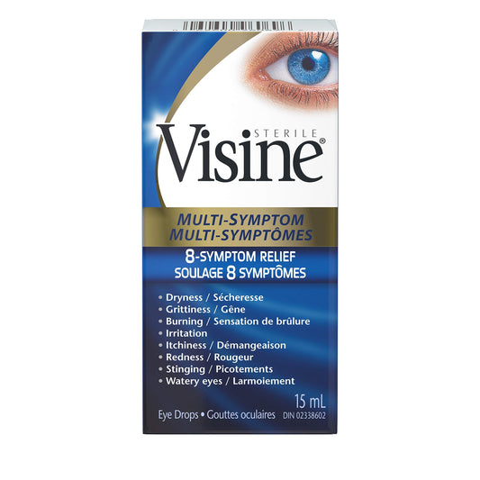 Visine Visine Multi Symptom 8 Symptom, count, 15 ml (Pack of 1)