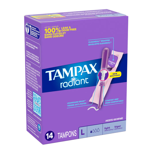TAMPAX RADIANT 12/14 LIGHT 1X W/3CT INR CA