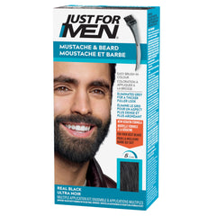 Just For Men Mustache & Beard, Beard Dye for Men with Brush Included for Easy Application, With Biotin Aloe and Coconut Oil for Healthy Facial Hair, Light-Medium Brown, M-30 (1 Count)