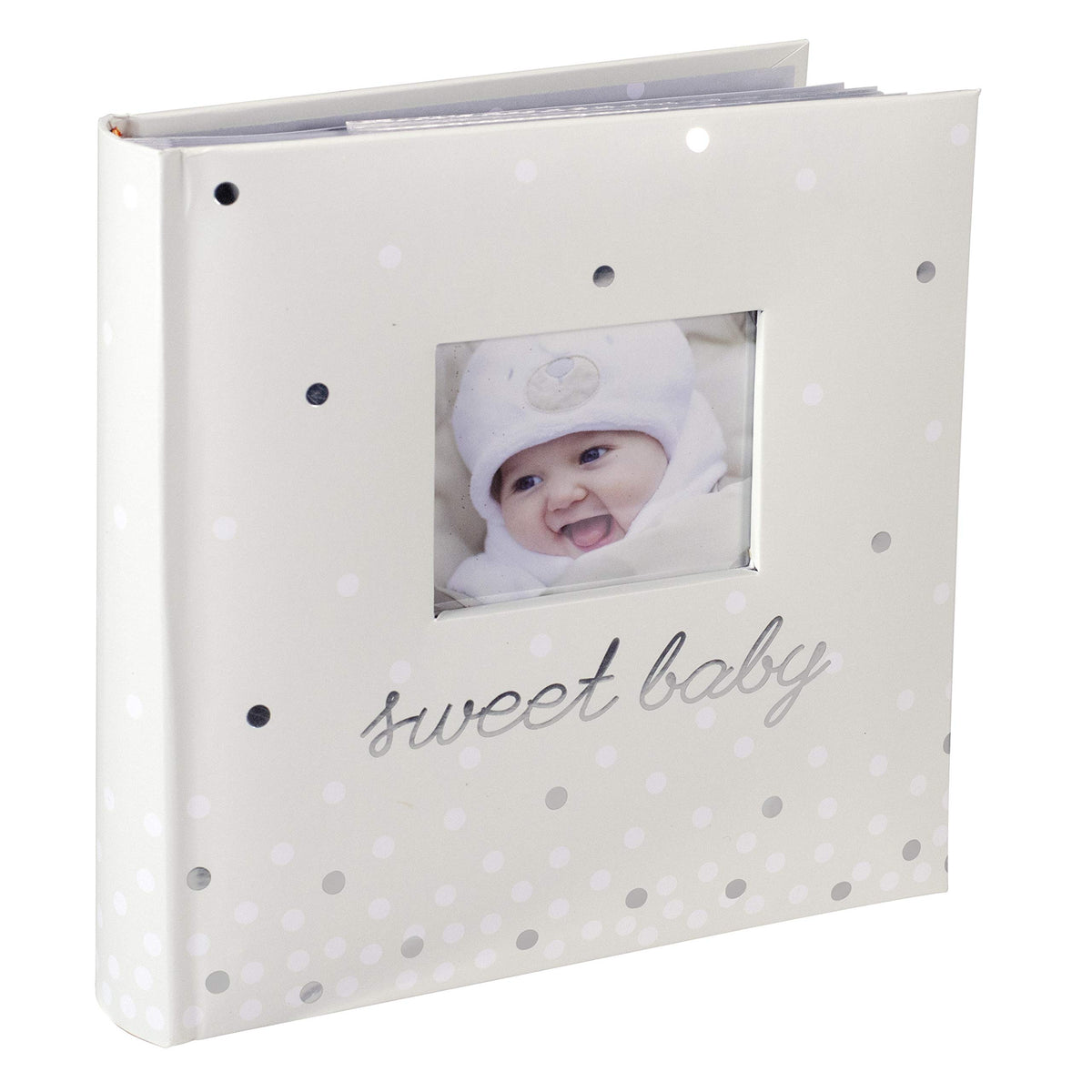 Malden International Designs Sweet Baby White Album 2-UP Holds 160 Photos with Opening Cover