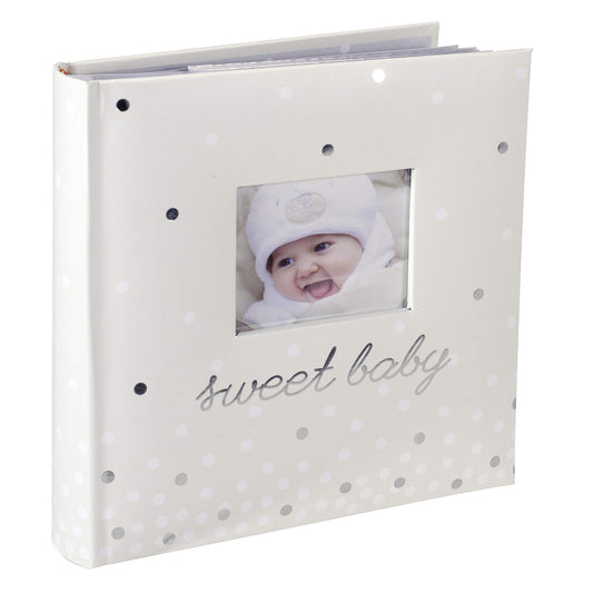 Malden International Designs Sweet Baby White Album 2-UP Holds 160 Photos with Opening Cover