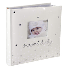 Malden International Designs Sweet Baby White Album 2-UP Holds 160 Photos with Opening Cover