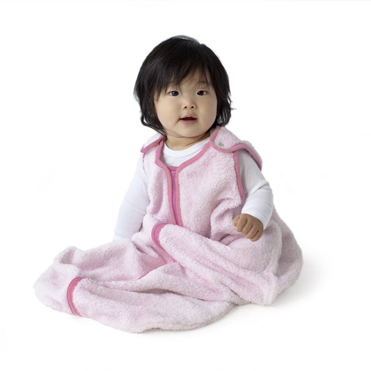 baby deedee Sleep Nest Teddy Baby Sleeping Bag, Pink, Medium (6-18 Months)