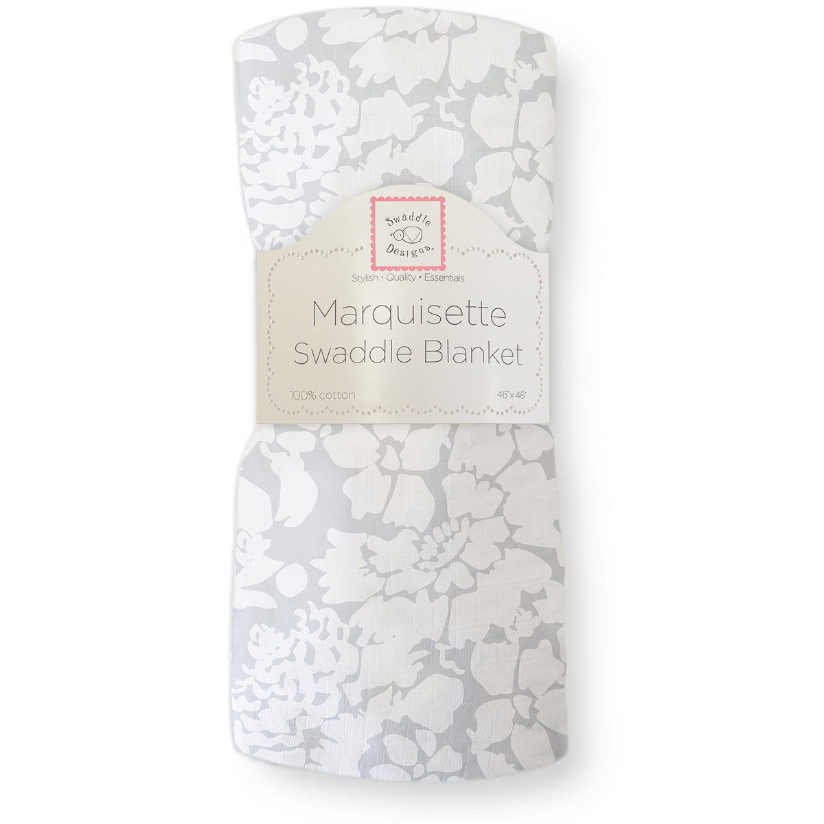 SwaddleDesigns Marquisette Receiving Swaddle Blanket for Baby Boys & Girls, Soft Premium Cotton Muslin, Best Shower Gift, Sterling Lush, Parent Picks Award Winner