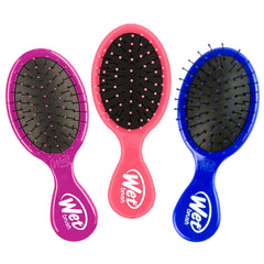 Wet Brush Multi-Pack Squirt Detangler Hair Brushes, Pink/Purple/Blue