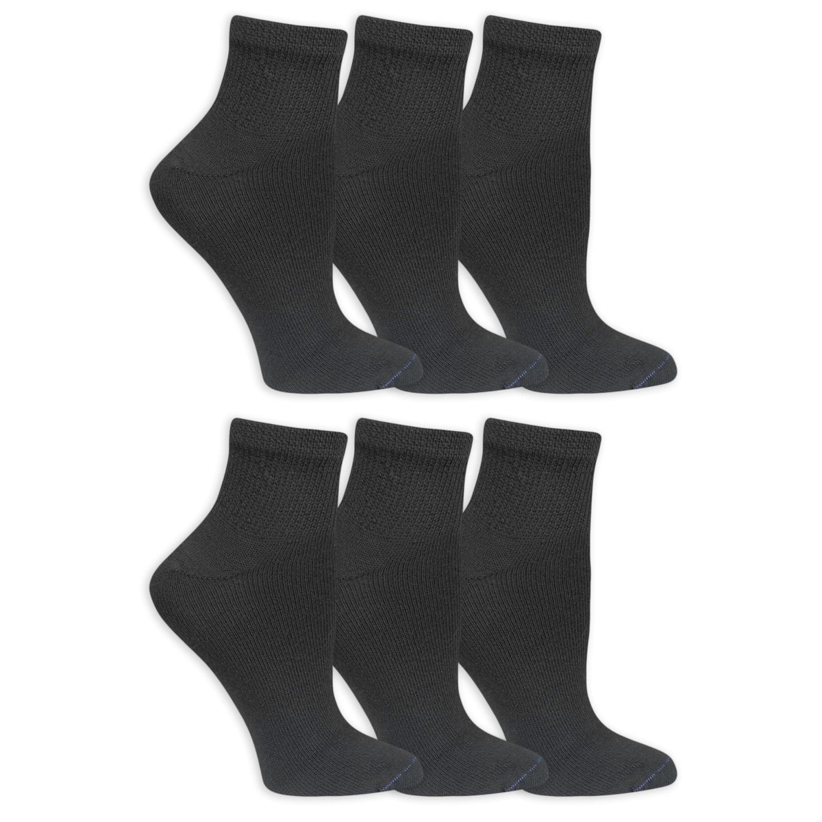Dr. Scholl's Women's Diabetes & Circulator Socks-4 & 6 Pair Packs-Non-Binding Moisture Management, Black - Ankle (6 Pairs), 4-10