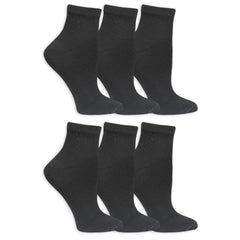 Dr. Scholl's Women's Diabetes & Circulator Socks-4 & 6 Pair Packs-Non-Binding Moisture Management, Black - Ankle (6 Pairs), 4-10