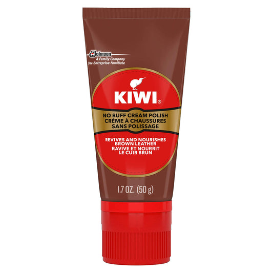 KIWI Browm Shine and Nourish Cream, Protects and Shines Leather Shoes, 50g
