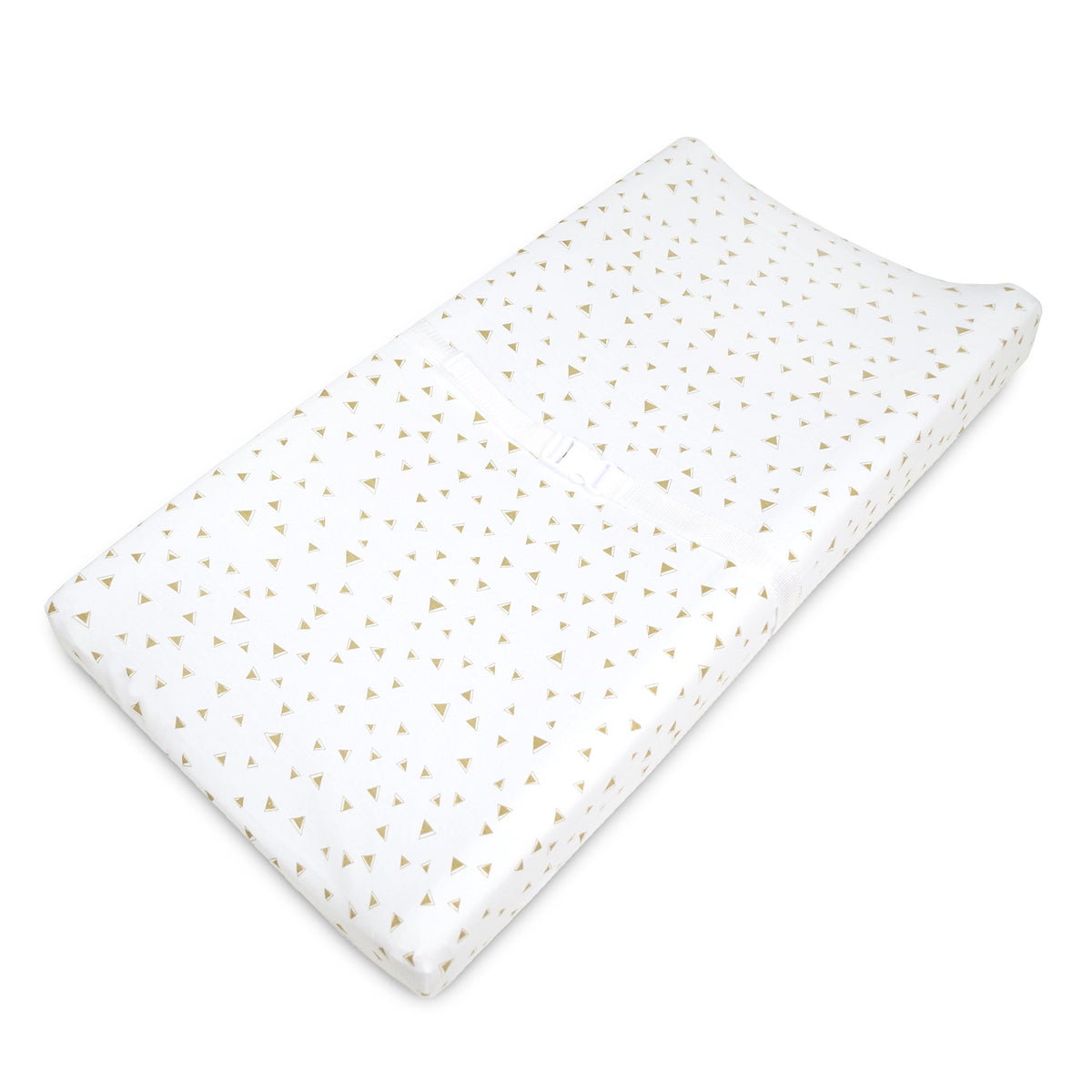American Baby Printed 100% Natural Cotton Jersey Knit Fitted Contoured Changing Table Pad Cover for Boys and Girls - Soft Breathable, Taupe Triangle, Single