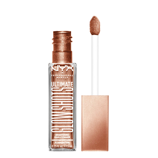 NYX PROFESSIONAL MAKEUP, Ultimate Glow Shots, Liquid Eyeshadow, 12hr wear - GOLDEN GOJI