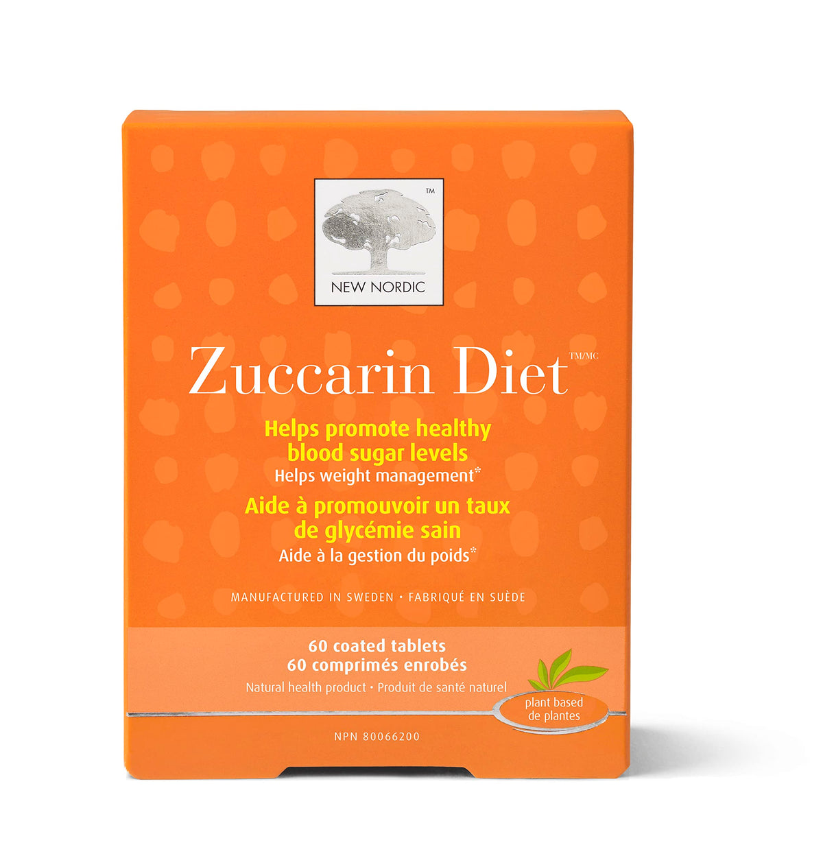 New Nordic Zuccarin Diet, 60 Coated Tablets with White Mulberry Leaf, Green Coffee Bean & Chromium, Herbal Supplement to Support Healthy Lifestyle