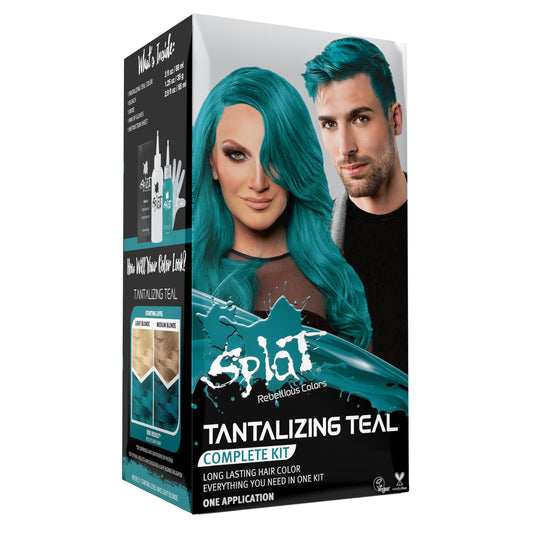 SPLAT Tantalizing Teal Semi Permanent Hair Dye – Vegan and Sulfate Free Hair Colour Lasts Up to 30 Washes