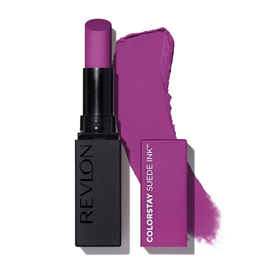 REVLON Lipstick, ColorStay Suede Ink, Built-in Primer, Infused with Vitamin E, Waterproof, Smudgeproof, Matte Color, 013 Stir The Pot, 0.09oz / 2.5g (Pack of 1)