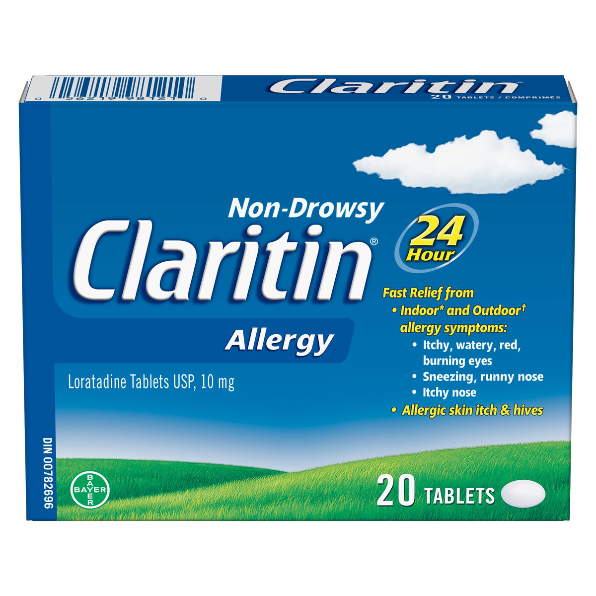 Claritin Allergy Medicine, 24-Hour Non-Drowsy Relief 10 mg, 20 Tablets