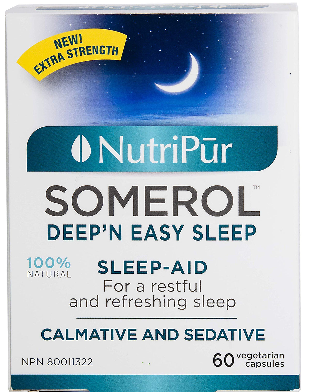 Nutripur Somerol - Sleep Aid, 60 vegetarian capsules