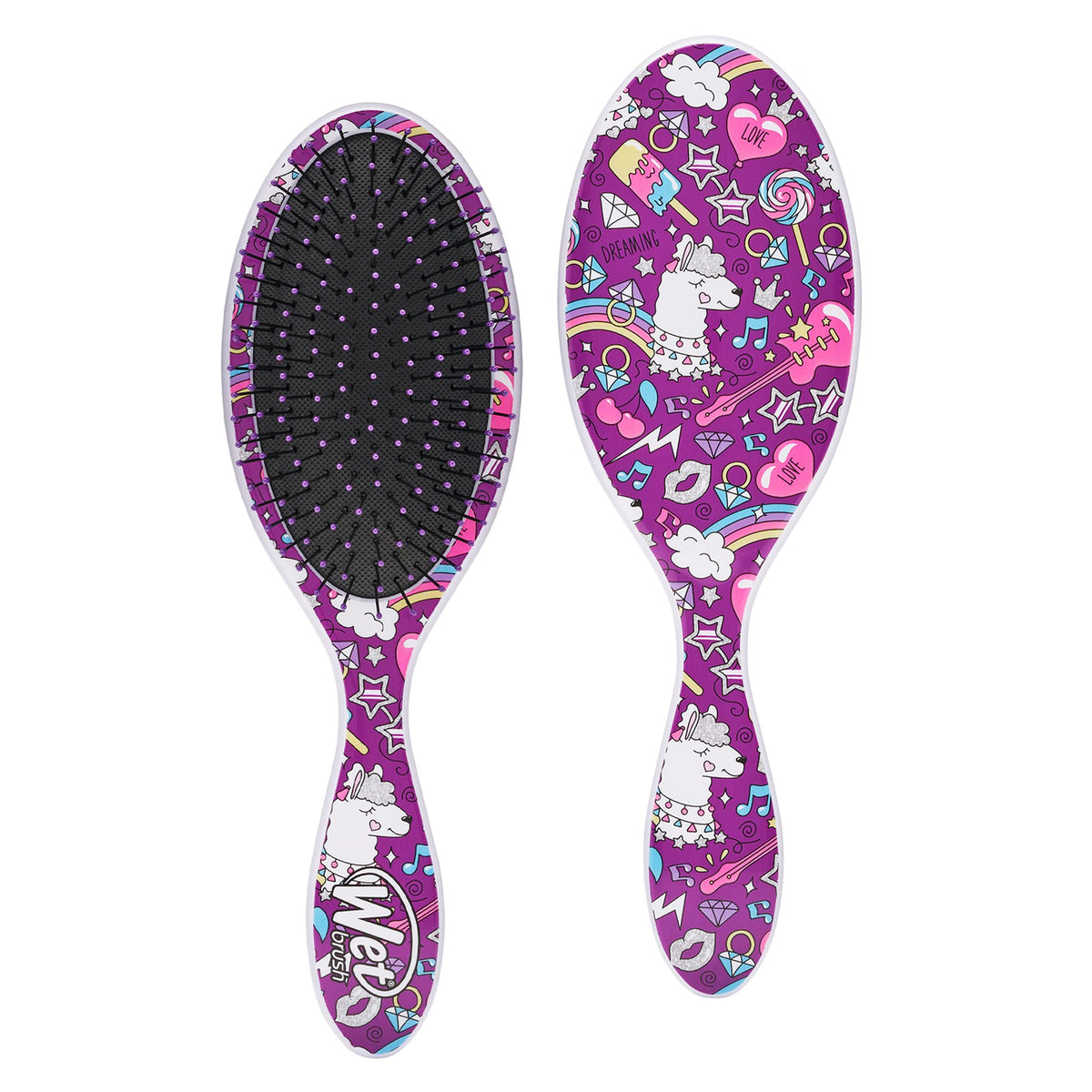 Wet Brush Original Detangler Brush - Llama, Happy Hair - All Hair Types - Ultra-Soft Bristles Glide Through Tangles with Ease - Pain-Free Comb for Men, Women, Boys & Girls