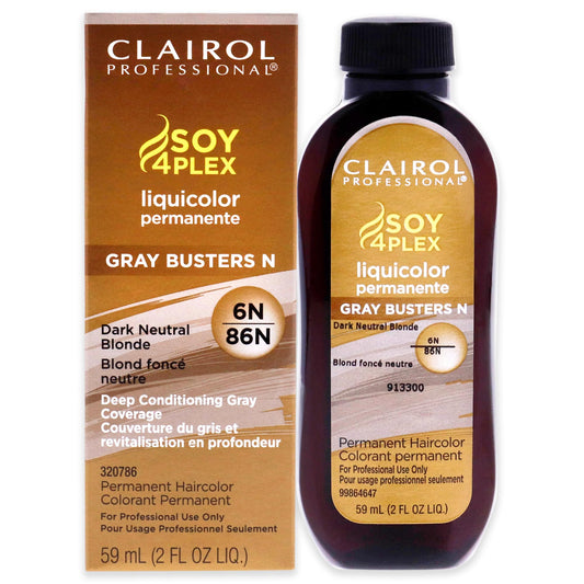 Clairol Professional Permanent Liquicolor, 6n Dark Neutral Blonde, 2 Fl Oz | 59 ml - Packaging May Vary