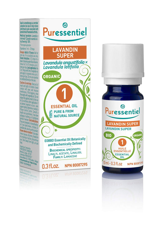 PURESSENTIEL - Lavandin Super Bio Essential Oil - Soothing & Relaxing - 10ml