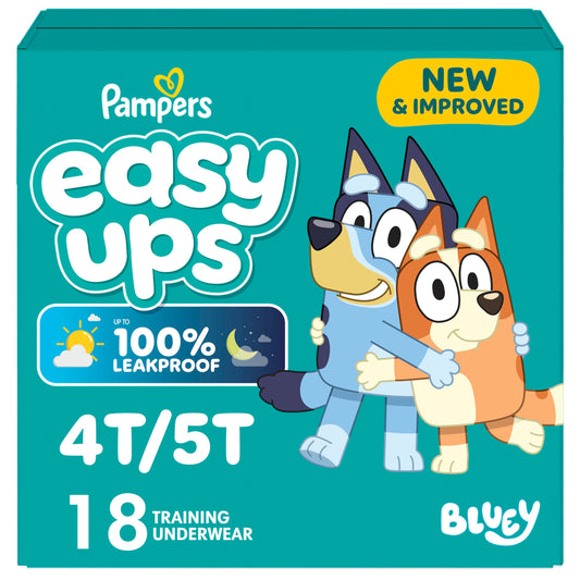 Pampers Easy Ups Training Underwear Boys 4T-5T 18 Count (Packaging May Vary)