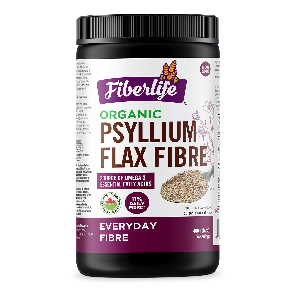 Fiberlife Organic Psyllium Flax Fiber, 400gm
