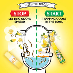 Airwick VIPOO Toilet Pre-Poop Spray, Lemon Scent, 55 ml