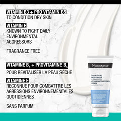 Neutrogena Fragrance Free Daily Facial Moisturizer, Face & Neck Moisturizer for Sensitive Skin with Vitamin B3, Pro-Vitamin B5 & Vitamin E Supports Skin's Dynamic Barrier, 100ml