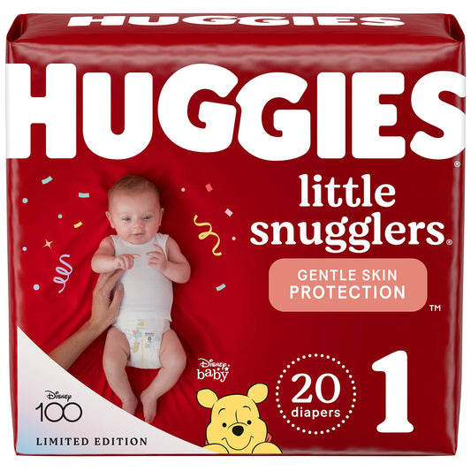 Diapers Size 1 - Huggies Little Snugglers Disposable Baby Diapers, 20ct, Conv Pack