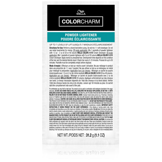 COLORCHARM Powder Hair Lightener Packet | Up to 7 Levels of Lift | Dust Free| 1.1 Fl oz.