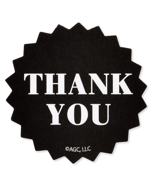 American Greetings Thank You Stickers or Seals, Black & White Design (500-Count)