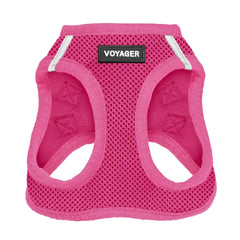 Best Pet Supplies - All Weather Mesh, Reflective, No Pull Harness for Small, Medium Dogs, Cats - Secure with Hook & Loop Fastener, Buckle, Double D-Rings - Fuchsia, XXS