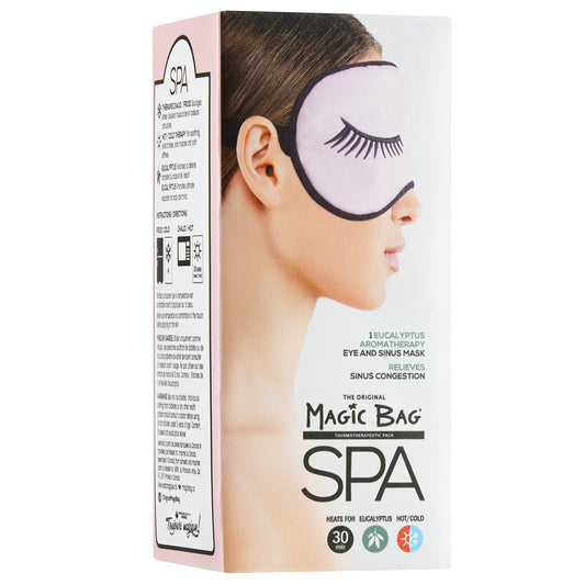 Magic Bag Eucalyptus Aromatherapy Mask - Spa Elegance, Soothing Relief, Natural & Reusable, Luxurious Satin Design, Stress & Sinus Congestion Solution