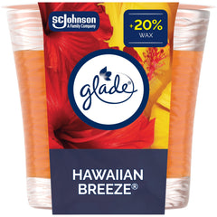 Glade Scented Candle, Aromatherapy Candle Air Freshener Infused with Essential Oils for Home Fragrance, 1-Wick, Hawaiian Breeze