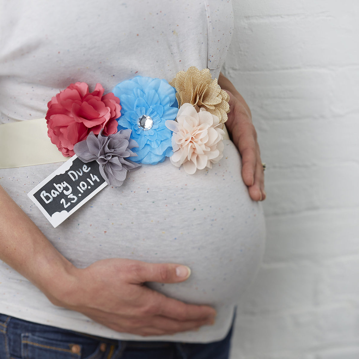 Ginger Ray Little One Mum to Be Baby Shower Sash, 1, Mixed