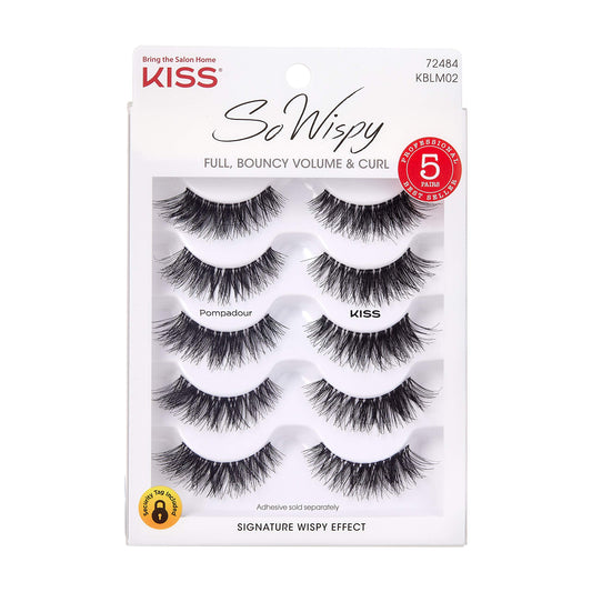Kiss Lashes Kblm02ca Blowout Eyelashes Multi Pack 5 Pairs, 0.03 Pounds