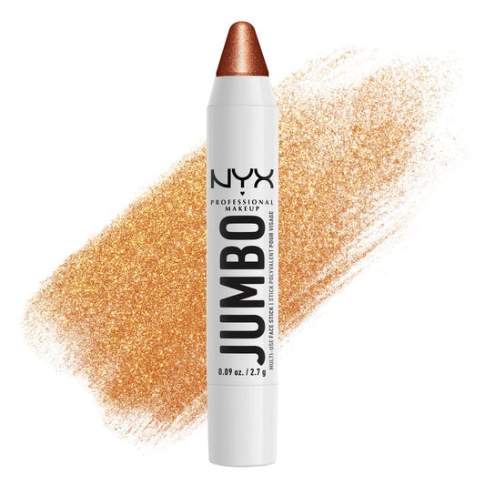 NYX PROFESSIONAL MAKEUP, Jumbo Multi-Use Face Stick, Highlighter, Pearl Finish, Vegan Formula - Flan