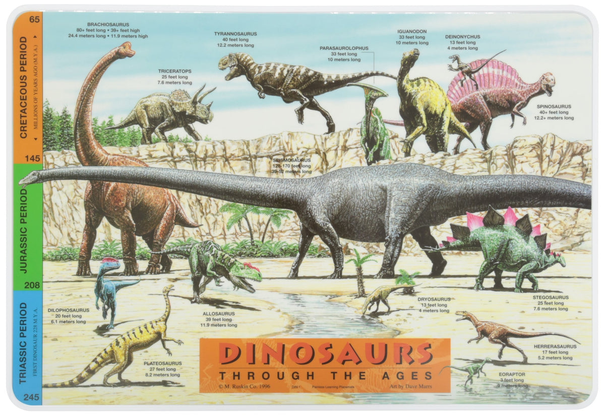 PAINLESS LEARNING PLACEMATS-Dinosaurs-Placemat