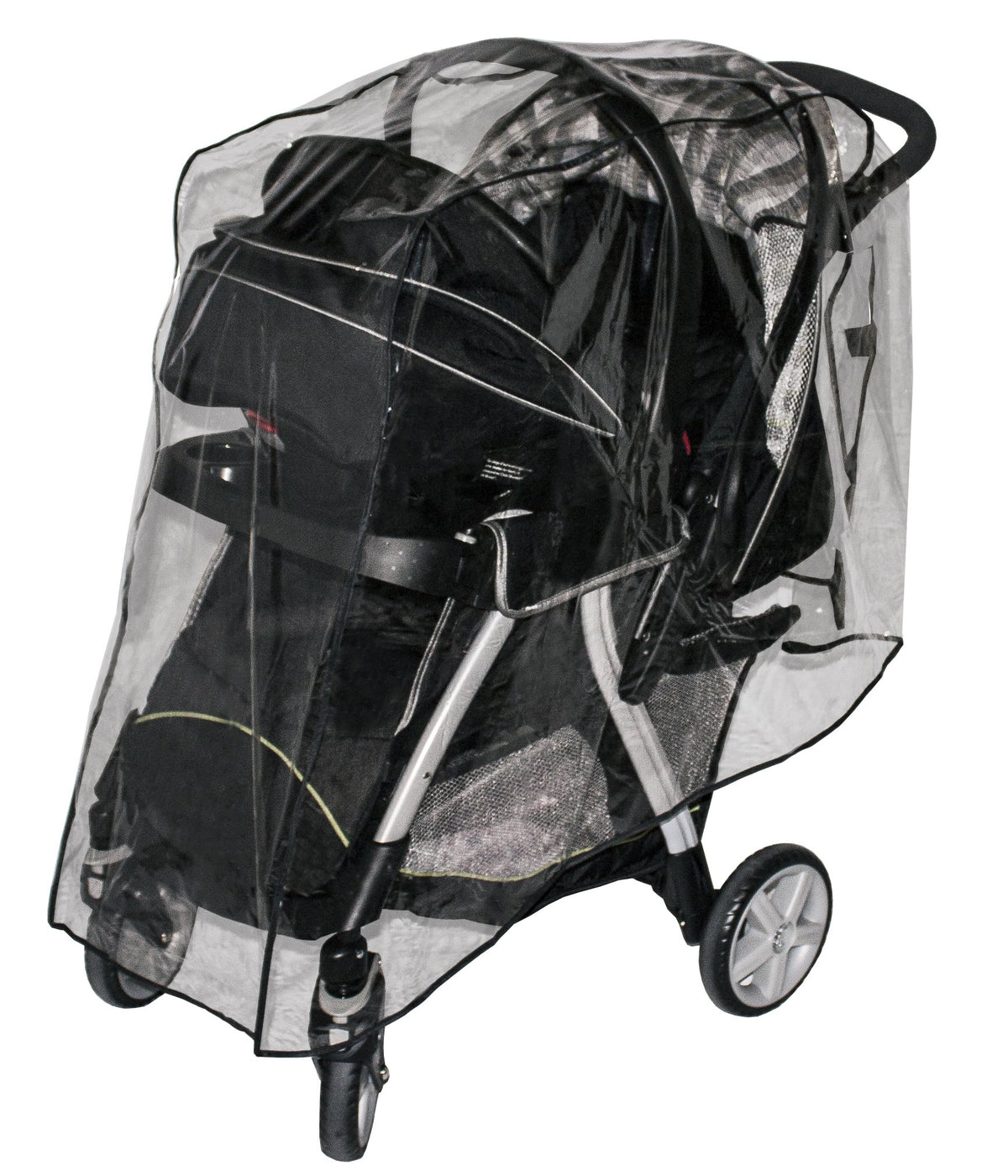 Jolly Jumper Tandem WeatherShield - Double Stroller Rain Cover in Waterproof Vinyl with UV Tint - Baby Stroller Accessory for Outdoor Use