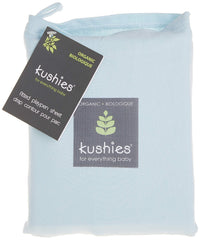 Kushies Baby Organic Jersey Play Pen Fitted Sheet, Light Blue